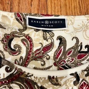 Karen Scott Size 1x long sleeve tops lot of 3